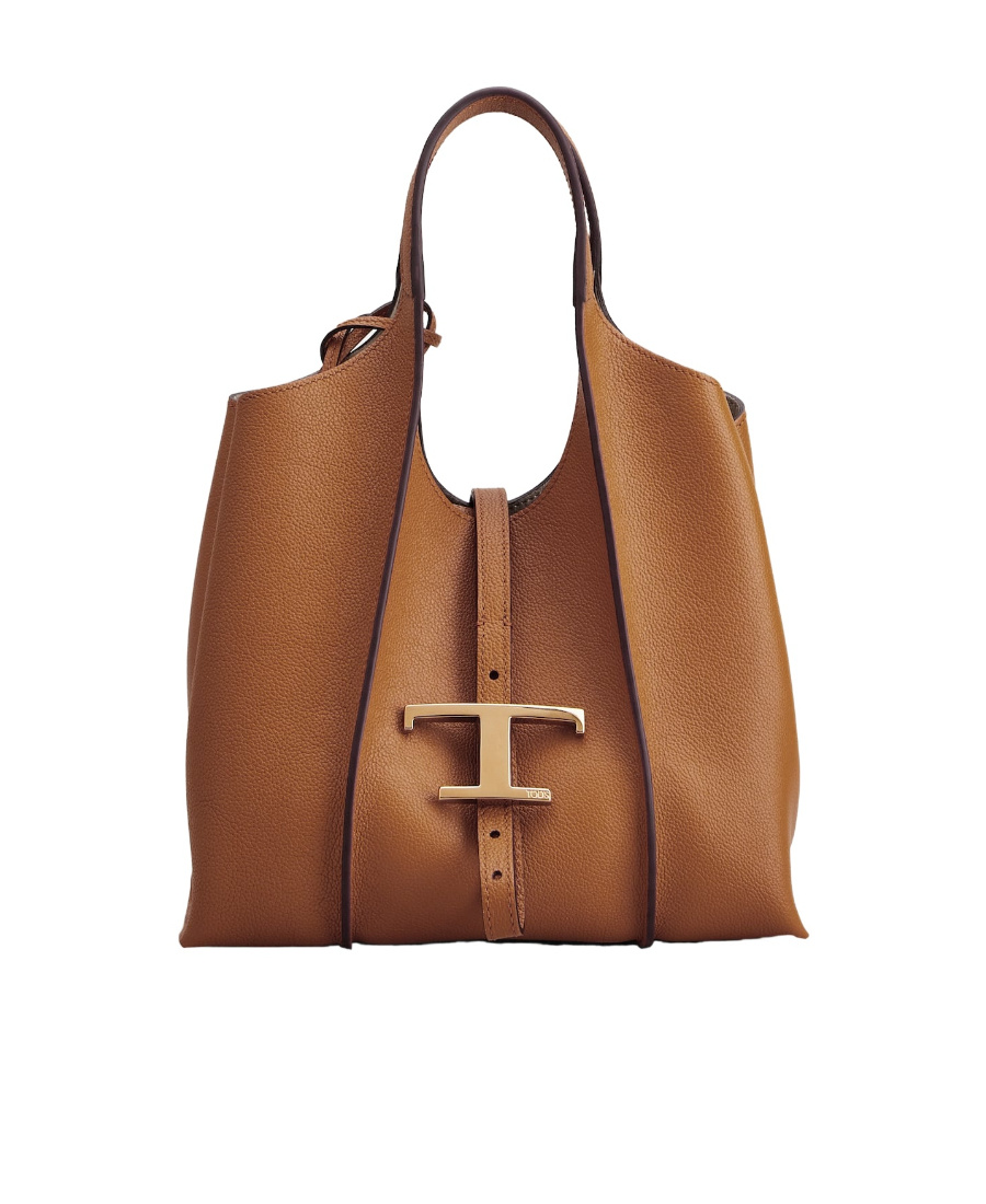 Tod's Tsb Shopping Pend. T Piccola Shoulder Bags Brown In Brown