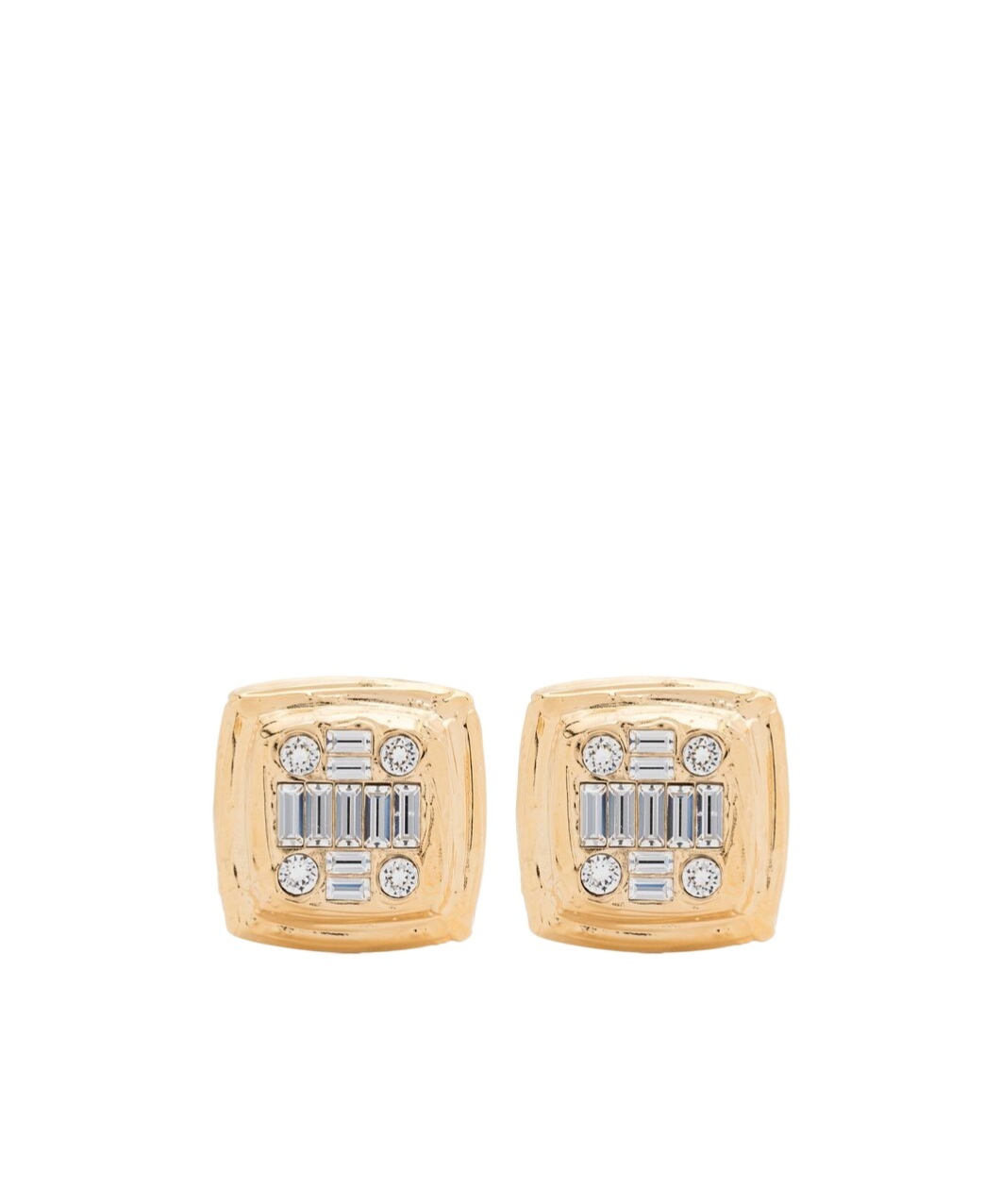 AMINA MUADDI SQUARE EARRINGS