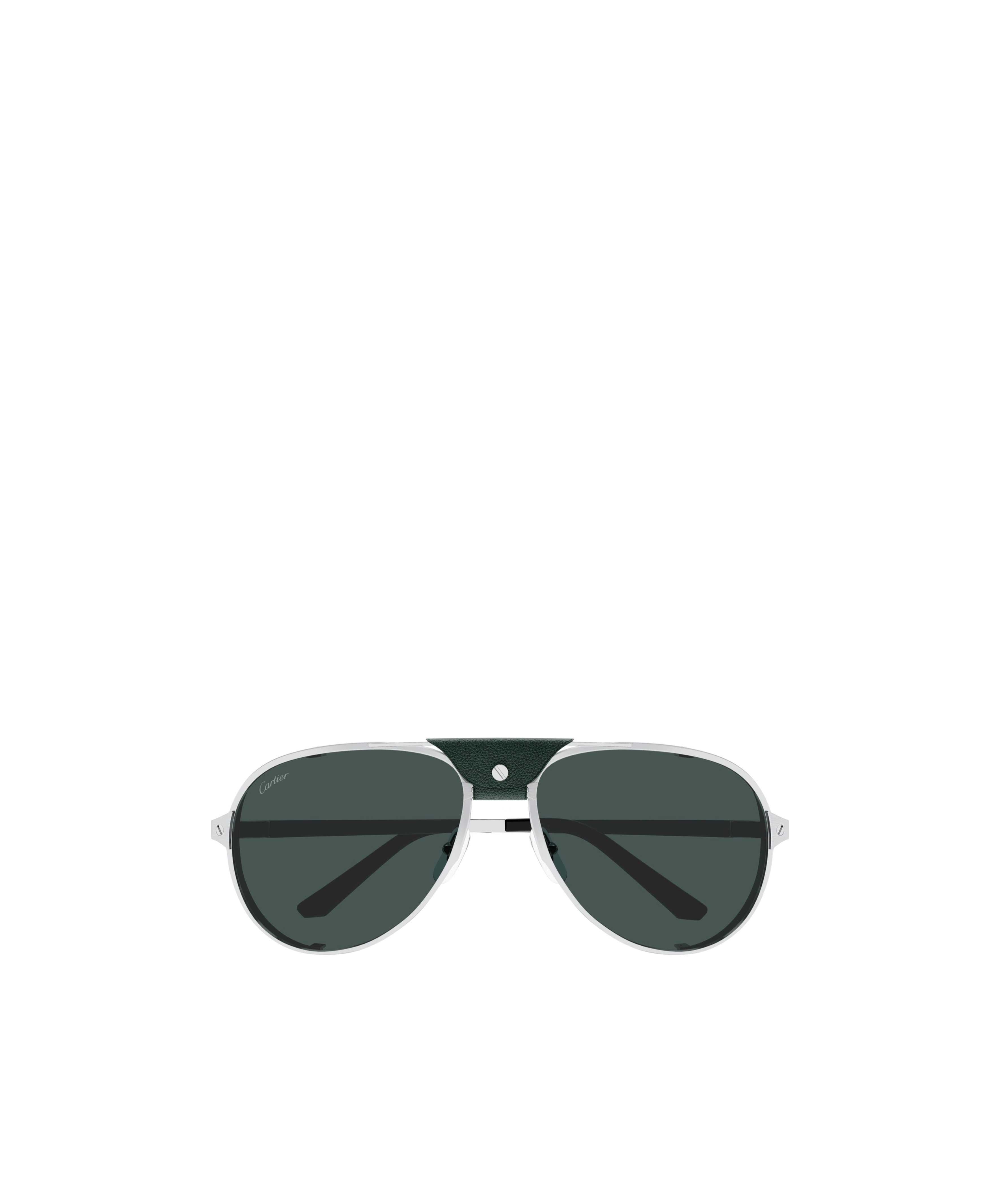 Cartier Aviator Frame Sunglasses In Black