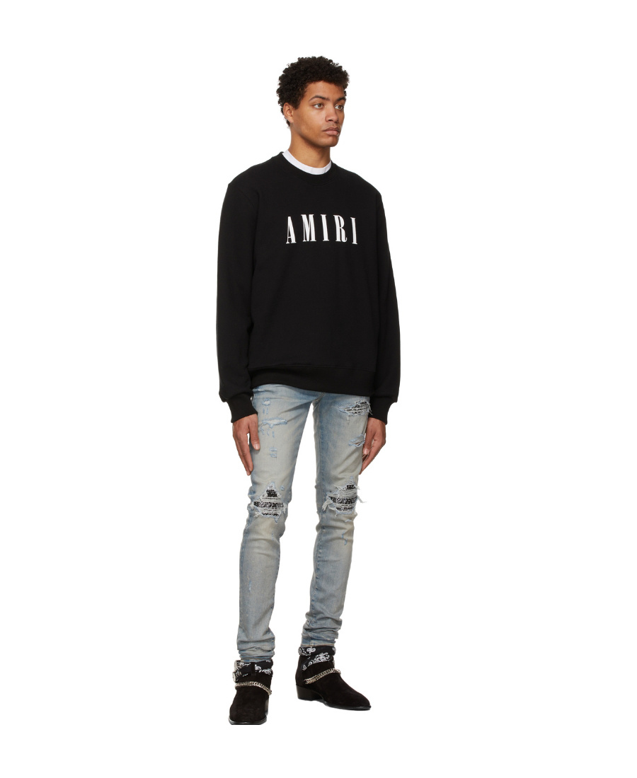 AMIRI MX1 RIPPED SKINNY JEANS