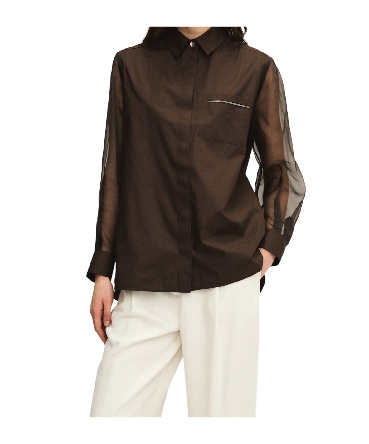 Panicale Poplin Shirt In Ebony