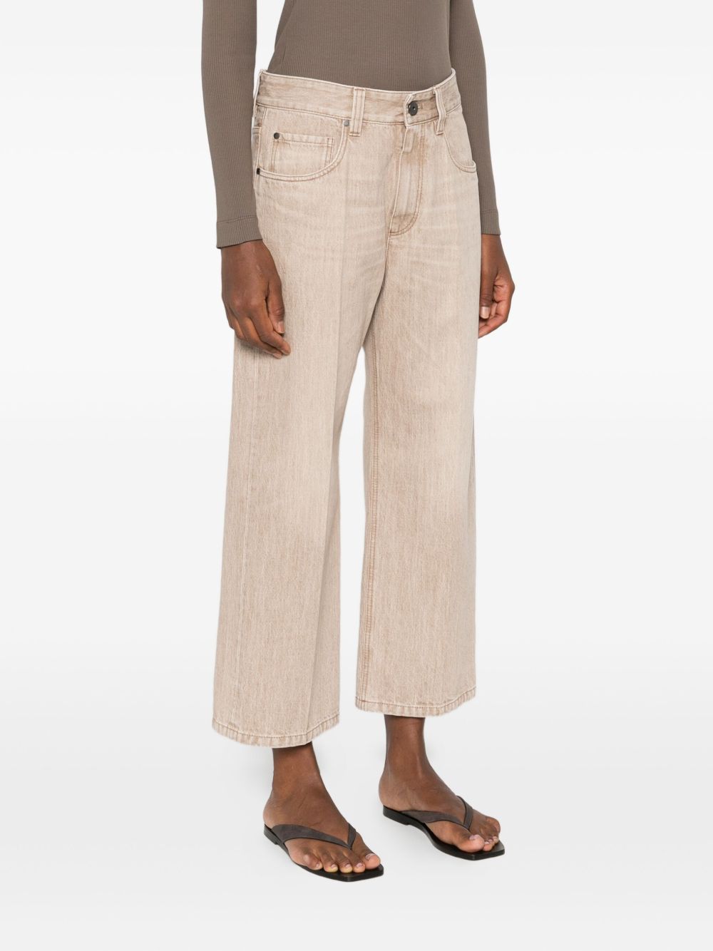 Brunello Cucinelli Straight-leg Jeans In Brown