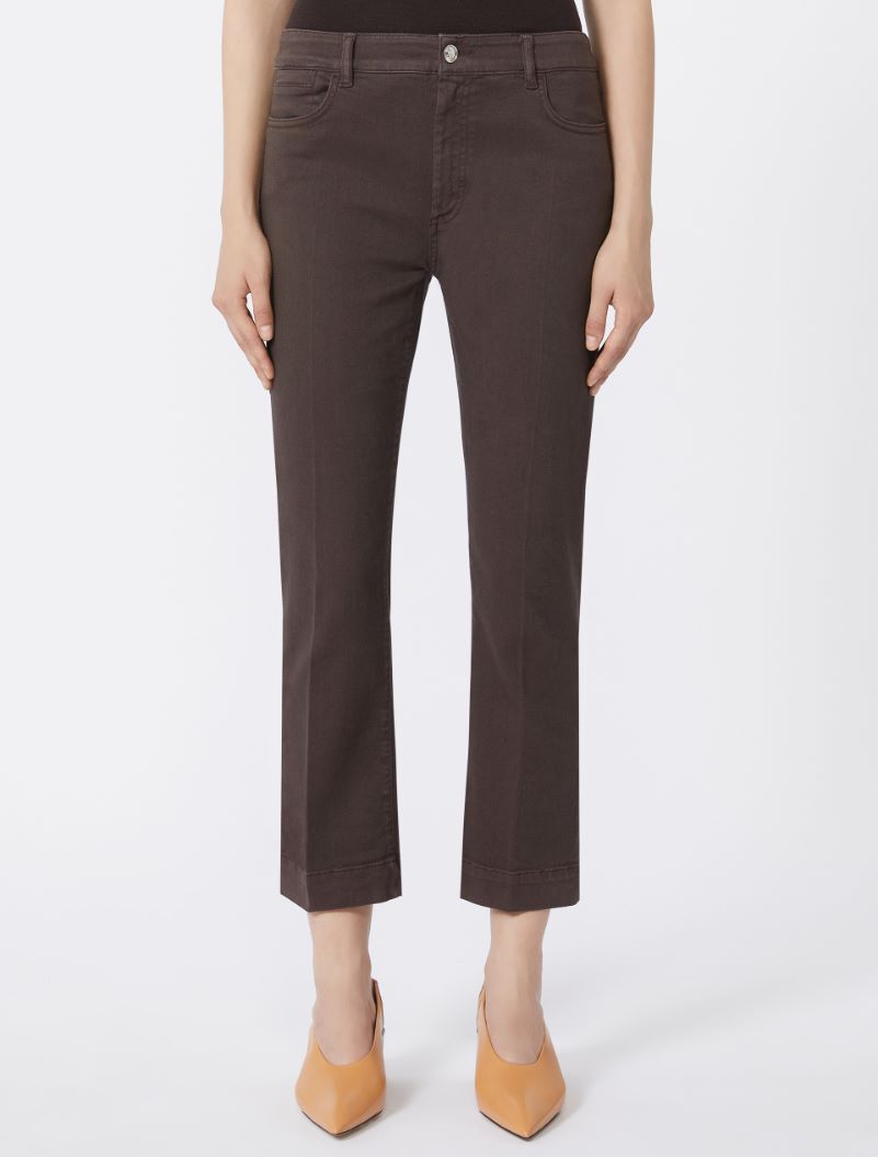 Sportmax Perfect-fit Mini Flare Jeans In Brown