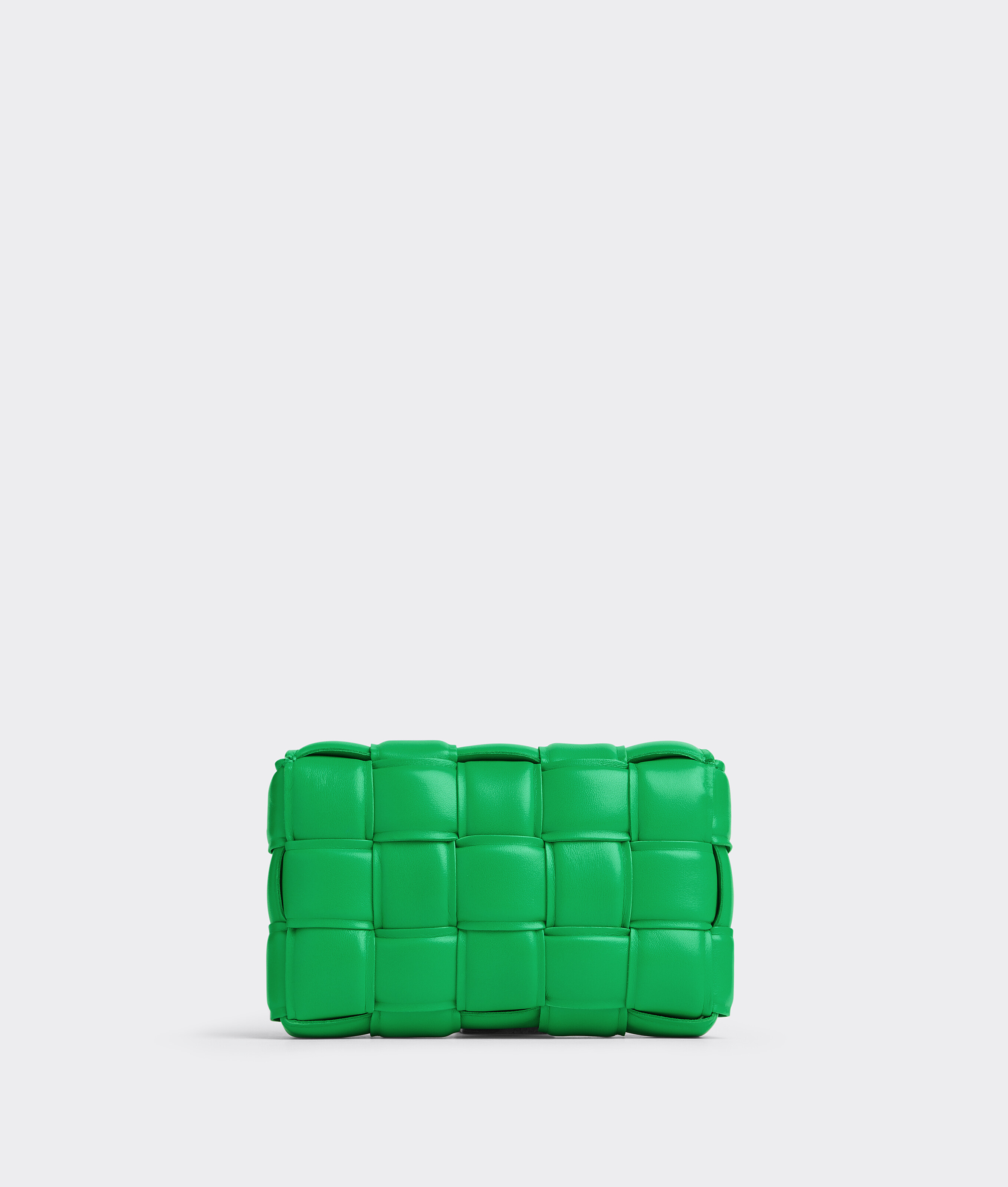 Bottega Veneta Cassette Padded Intrecciato Leather Shoulder Bag In Green