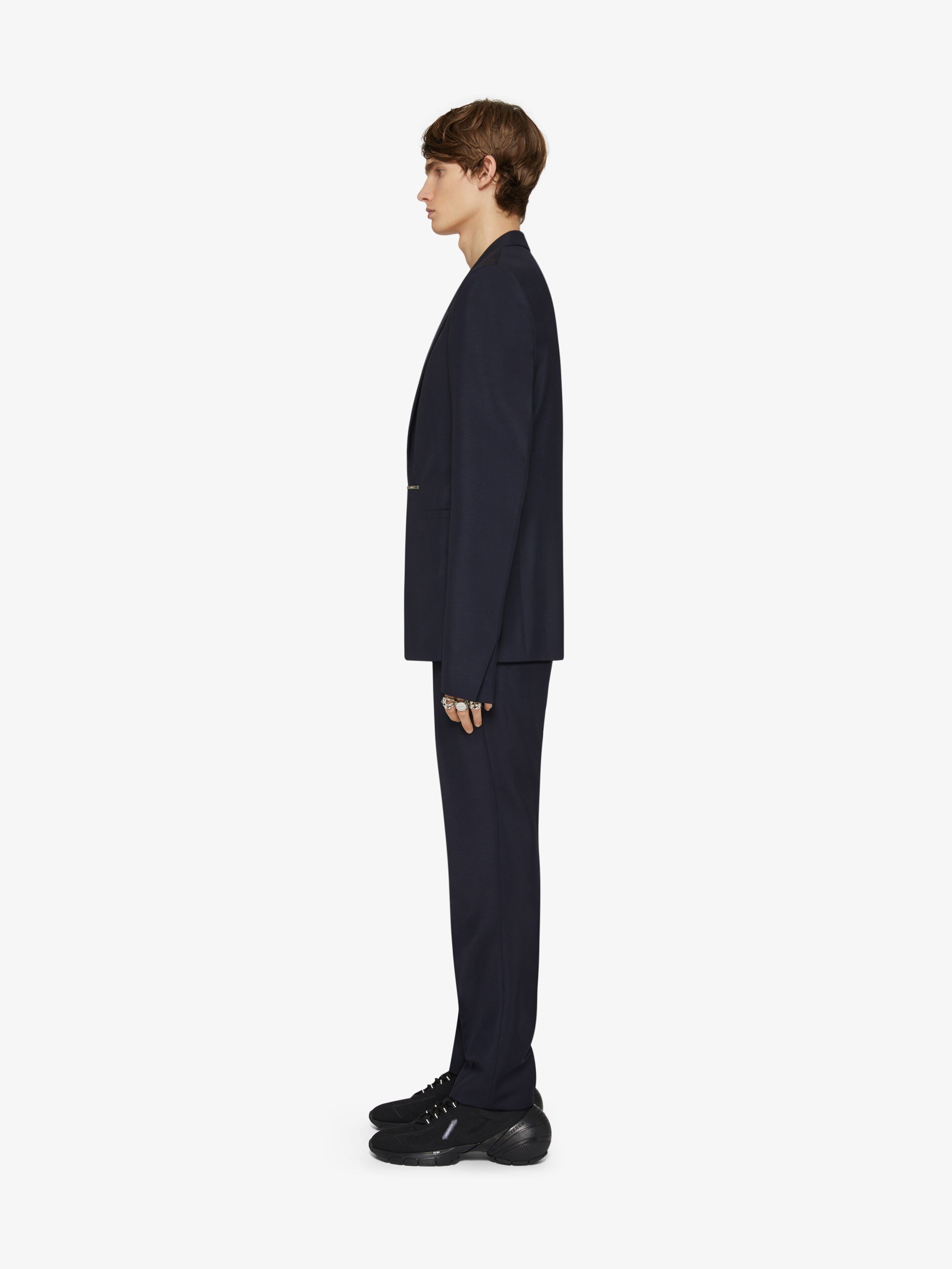 Givenchy Single-breasted Tailored Suit Jacket In Blue