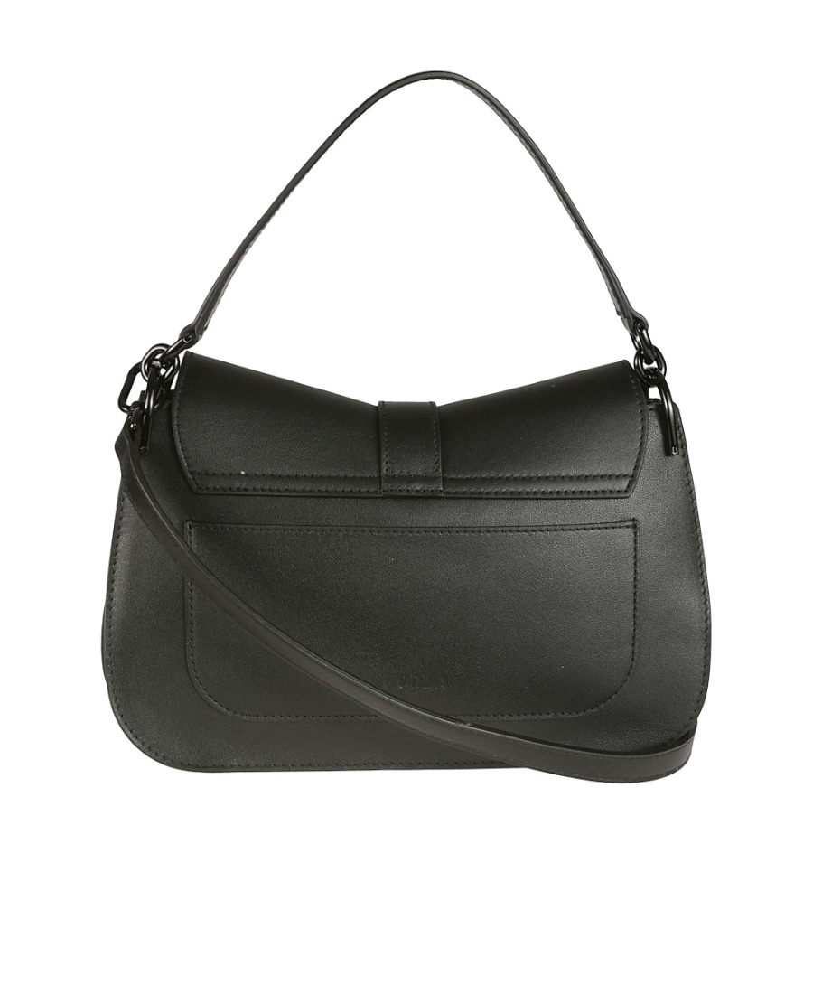 Furla Flow Mini Black Handbag In Black