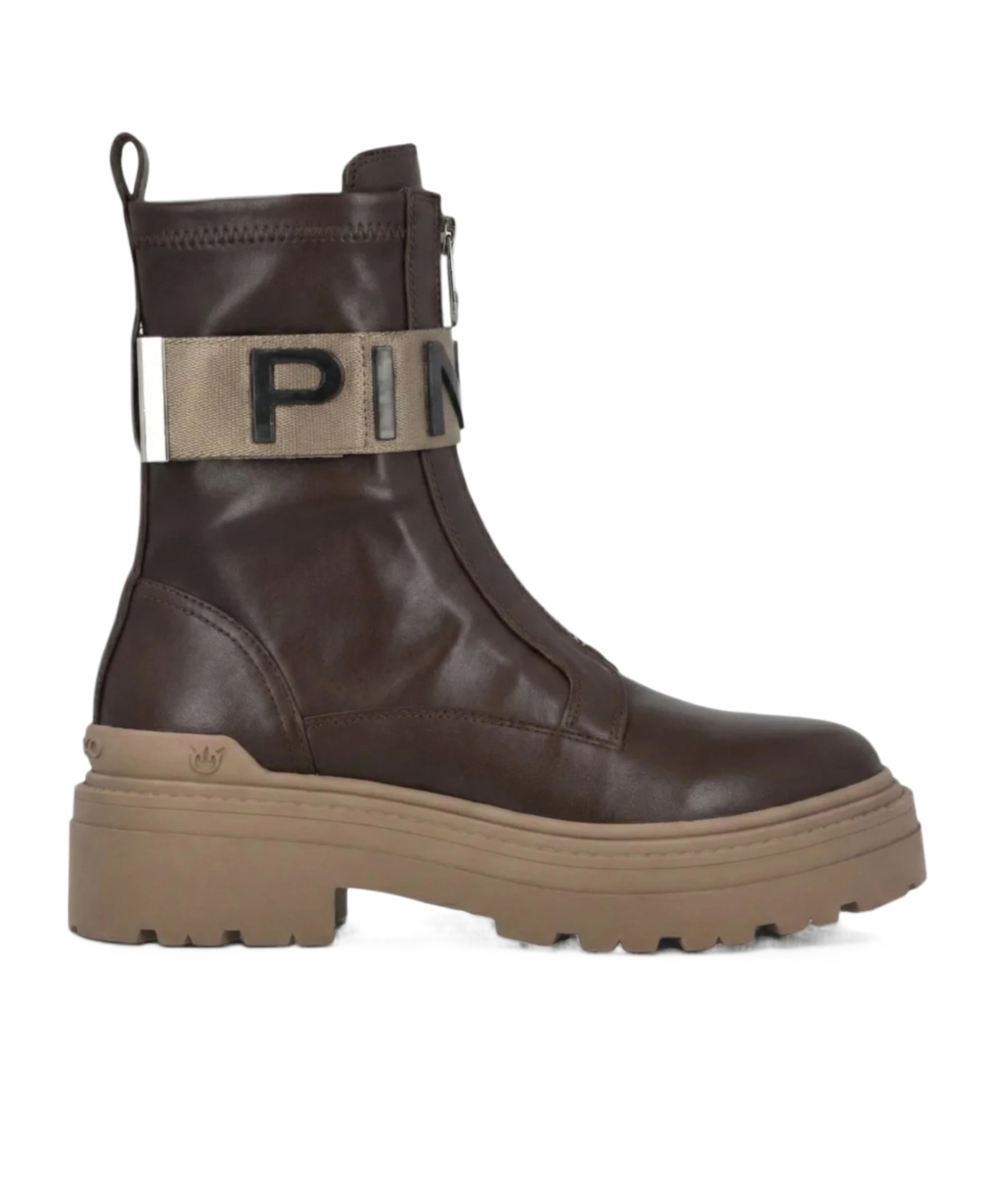 PINKO ROUND-TOE ANKLE BOOTS
