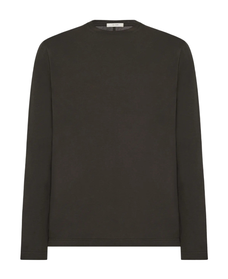 The Row T-shirt With Round Neck And Long Sleeves In Black