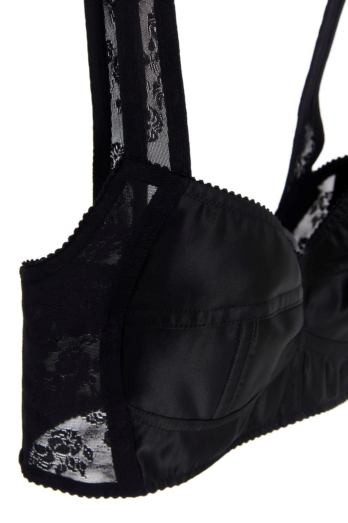 Dolce & Gabbana Cropped Bustier Top In Black