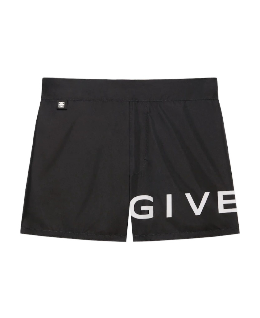 Givenchy Logo-embroidered Swim Shorts In Black