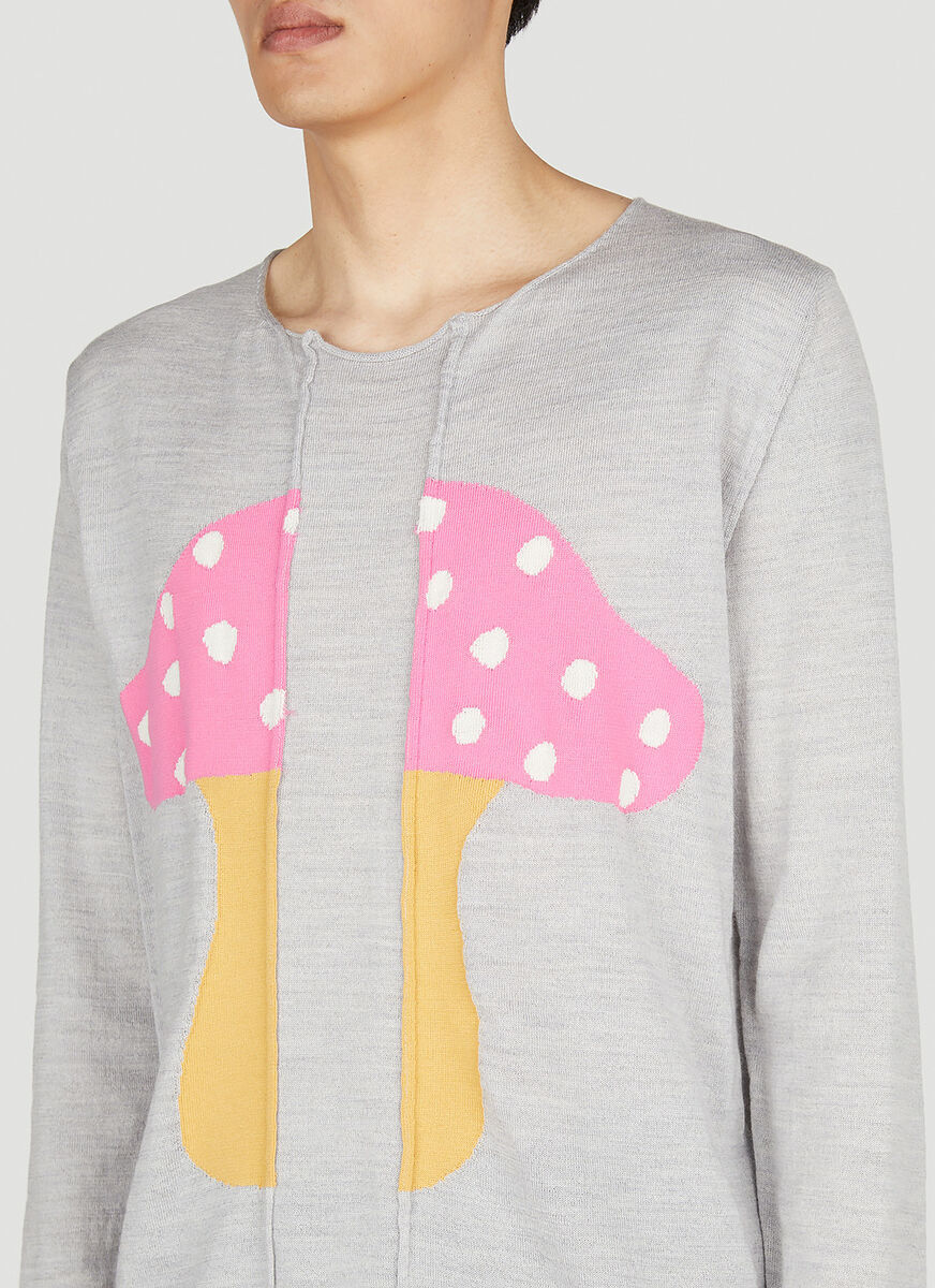 Comme Des Garçons Shirt Crewneck Knitted Jumper In White