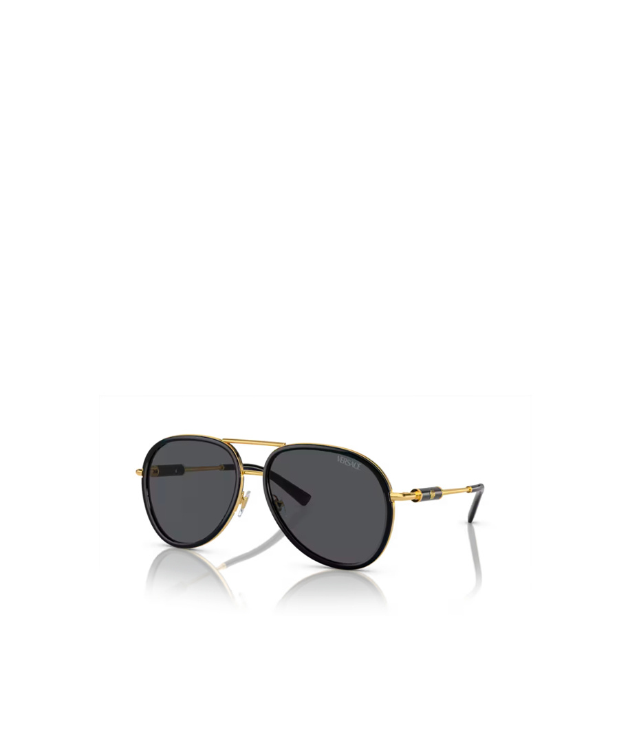 Versace Medusa Roller Pilot-frame Sunglasses In Black
