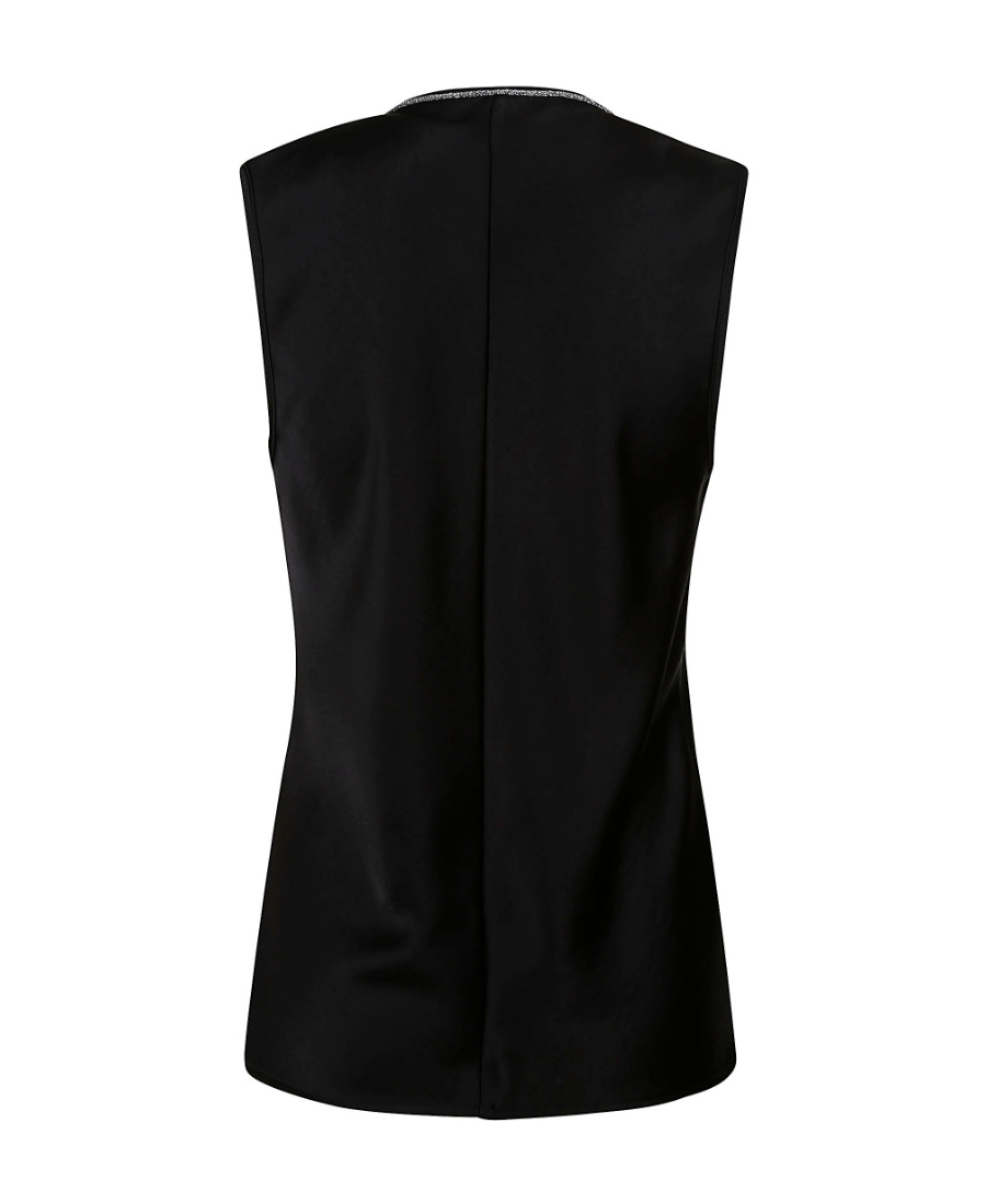 Jucca Sleeveless V-collar Vest In Black