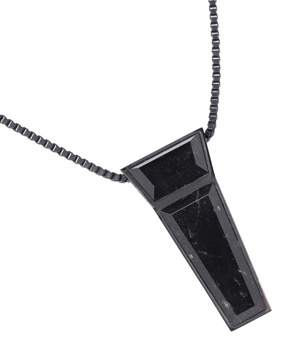 Rick Owens Trunk-crystal Charm Necklace In Black