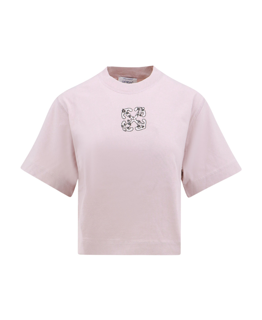 Off-white Bling Leaves Arrow T-shirt In Purple