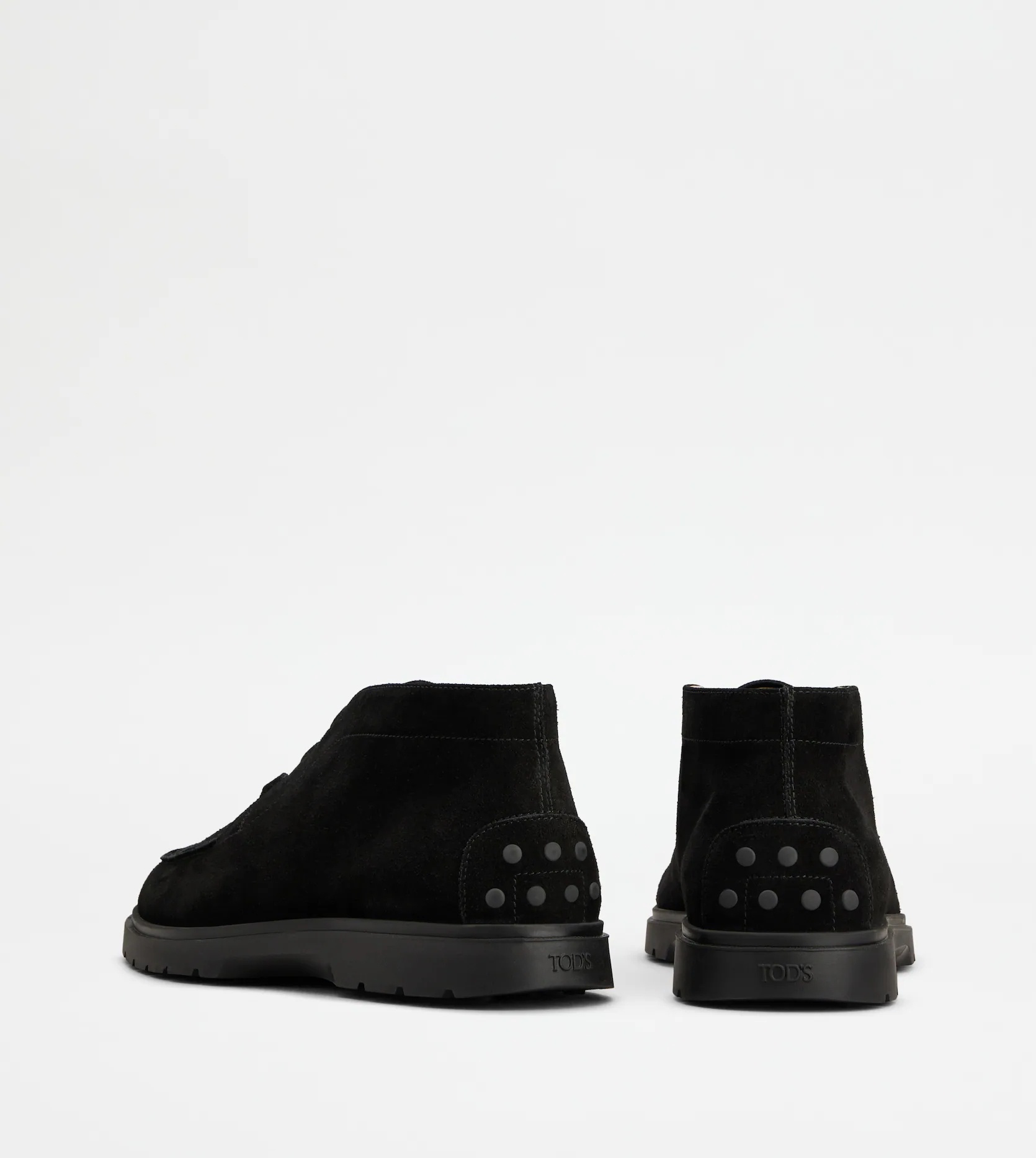 Tod's Lace-up Suede Desert Boots In Black