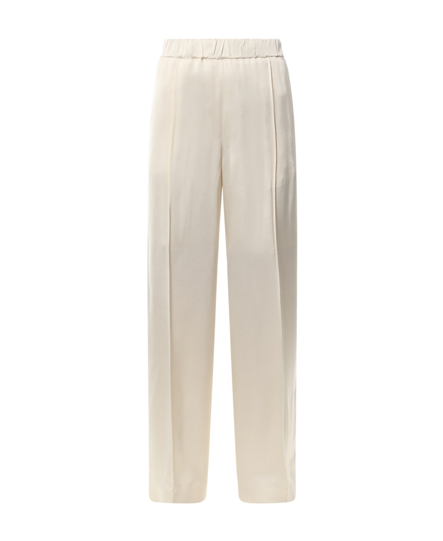 Jil Sander Pressed-crease Elasticated-waist Flared Trousers In Nude