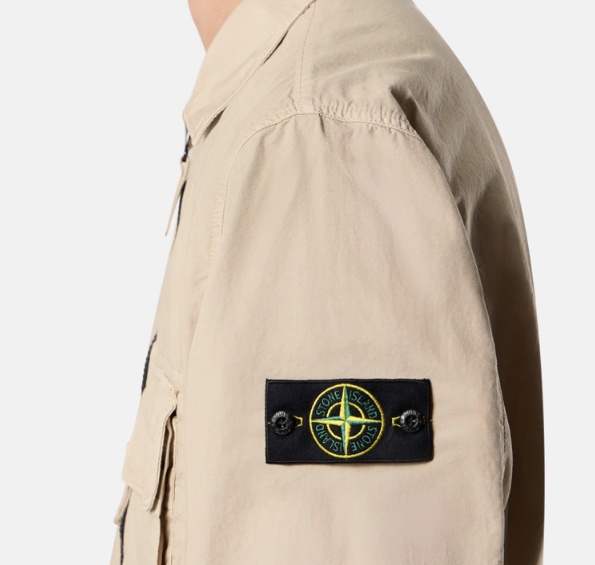 Stone Island Zip-front Patch-pocket Jacket In Neutral