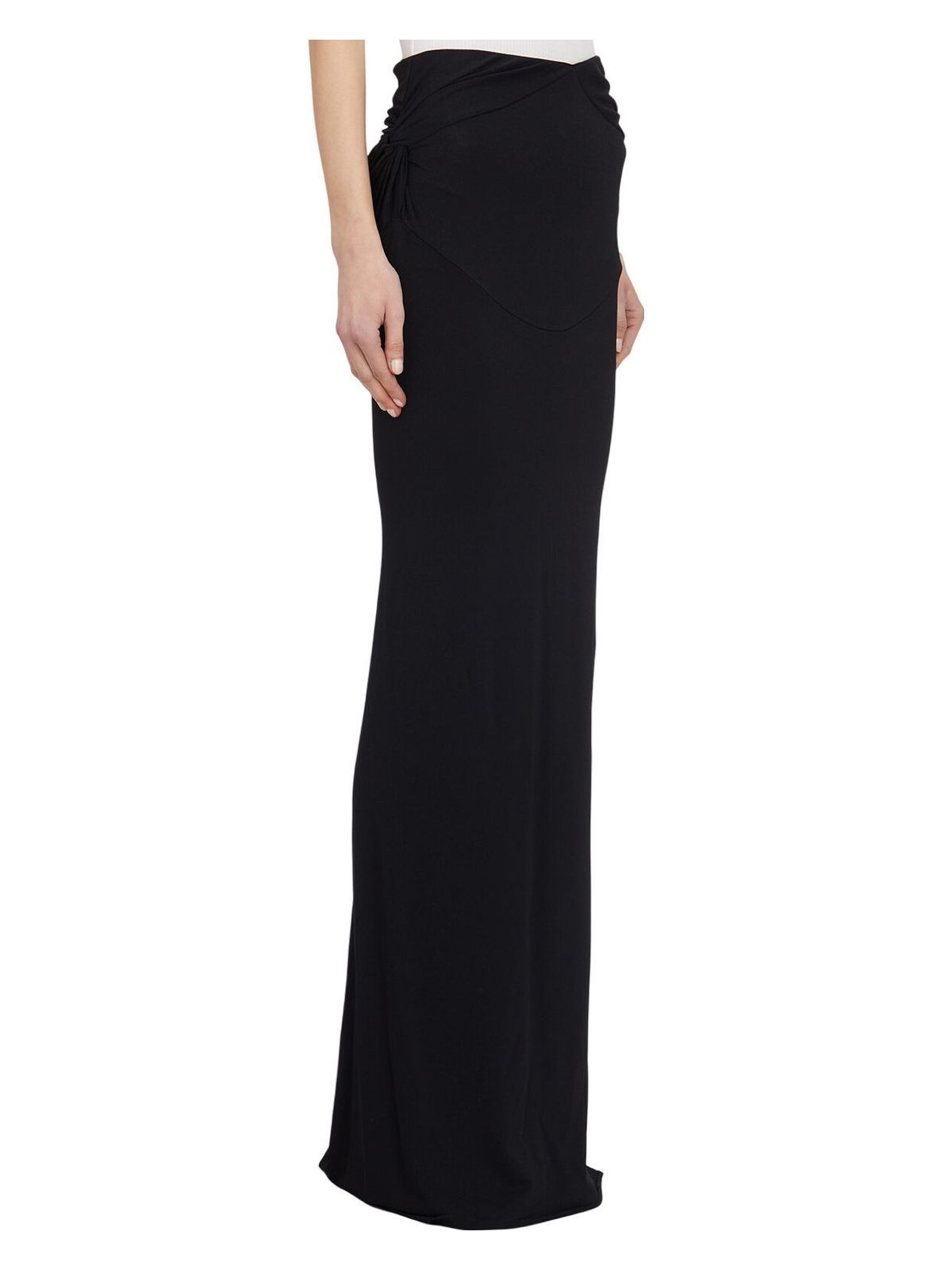 Rick Owens Lilies Jersey Maxi Skirt In Black