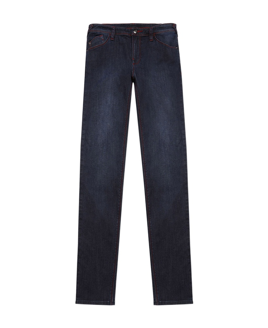 Emporio Armani Logo Jeans In Black