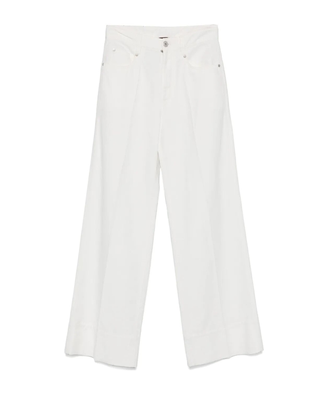 Brunello Cucinelli Wide-leg Trousers In White