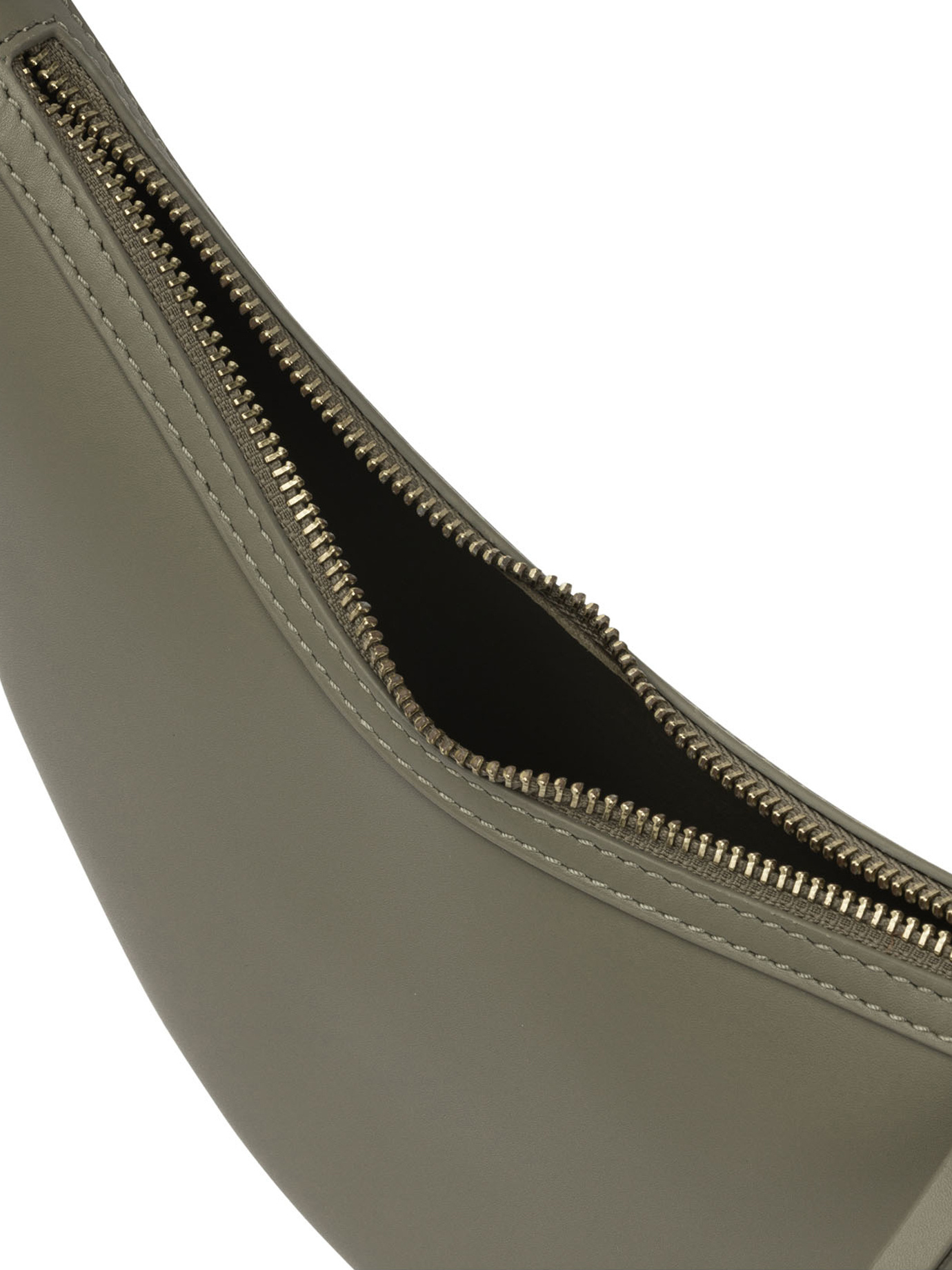 Soeur Curved Shoulder Bag Adjustable Strap In Green