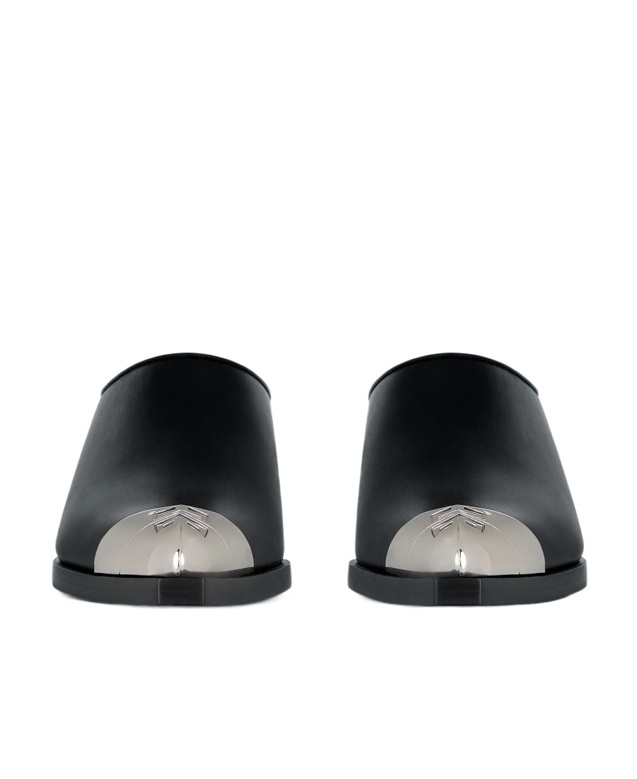 Givenchy Logo Pointed Muller Shoes In Black