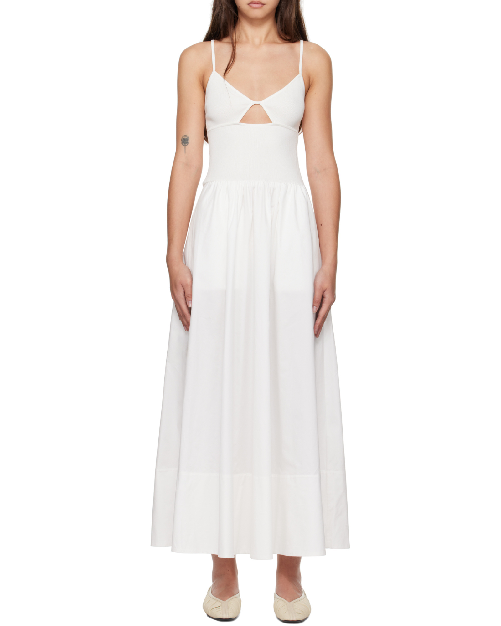 St Agni Stretch-knit Cotton Poplin Maxi Dress