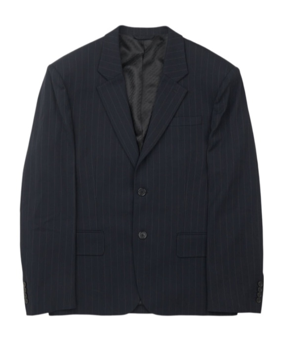 Acne Studios Striped Suit Coat In Black