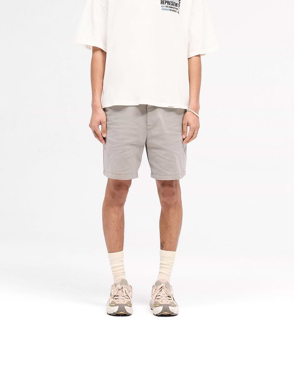 Represent Washed Taupe Cargo Shorts