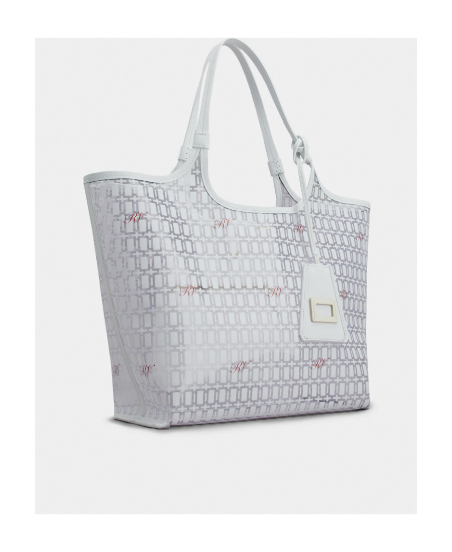 Roger Vivier Geometric-printed Tote Bag In Gray