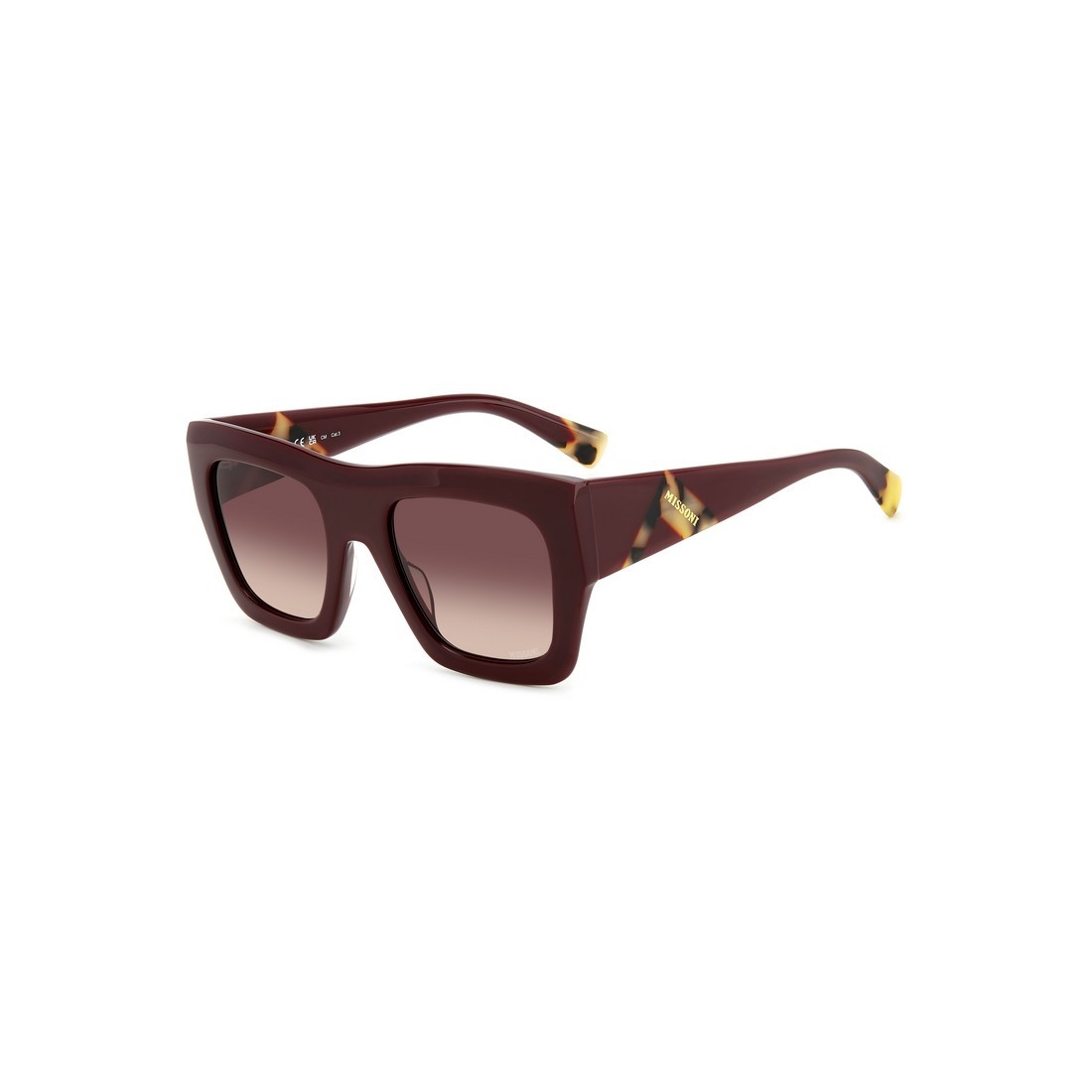 Missoni Full Frame Sunglasses In Burgundy