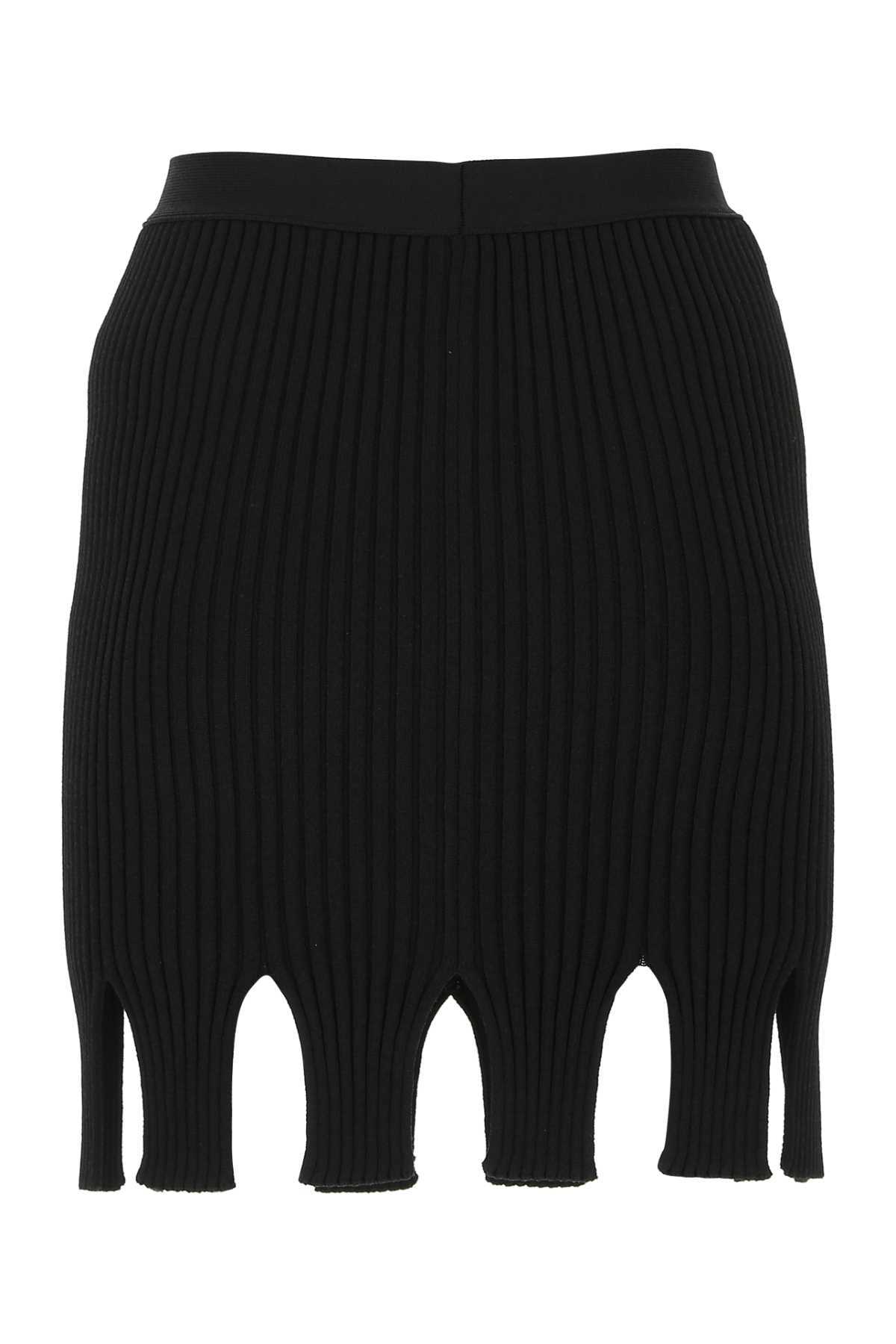 Bottega Veneta High-waist Ribbed-knit Skirt In Black