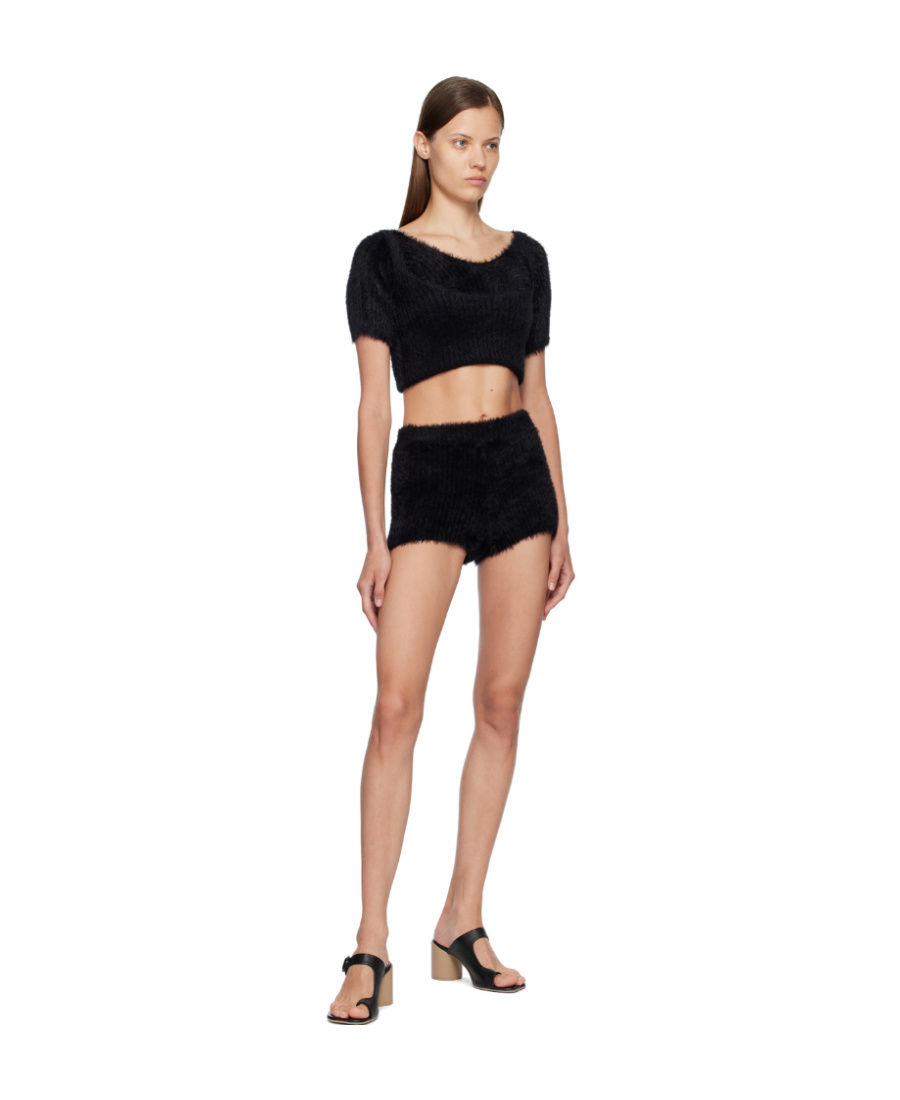 Mm6 Maison Margiela Modular Knitted Sweater In Black