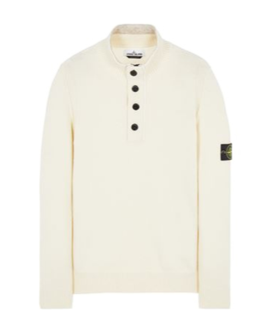 Stone Island Sweatshirt Jacket In White