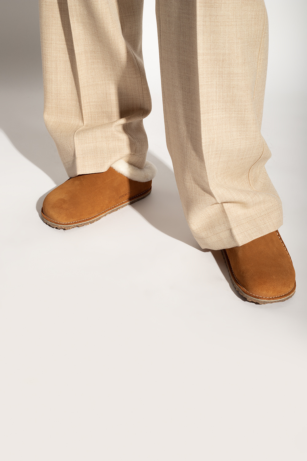 Birkenstock Zermat Suede Slippers In Brown