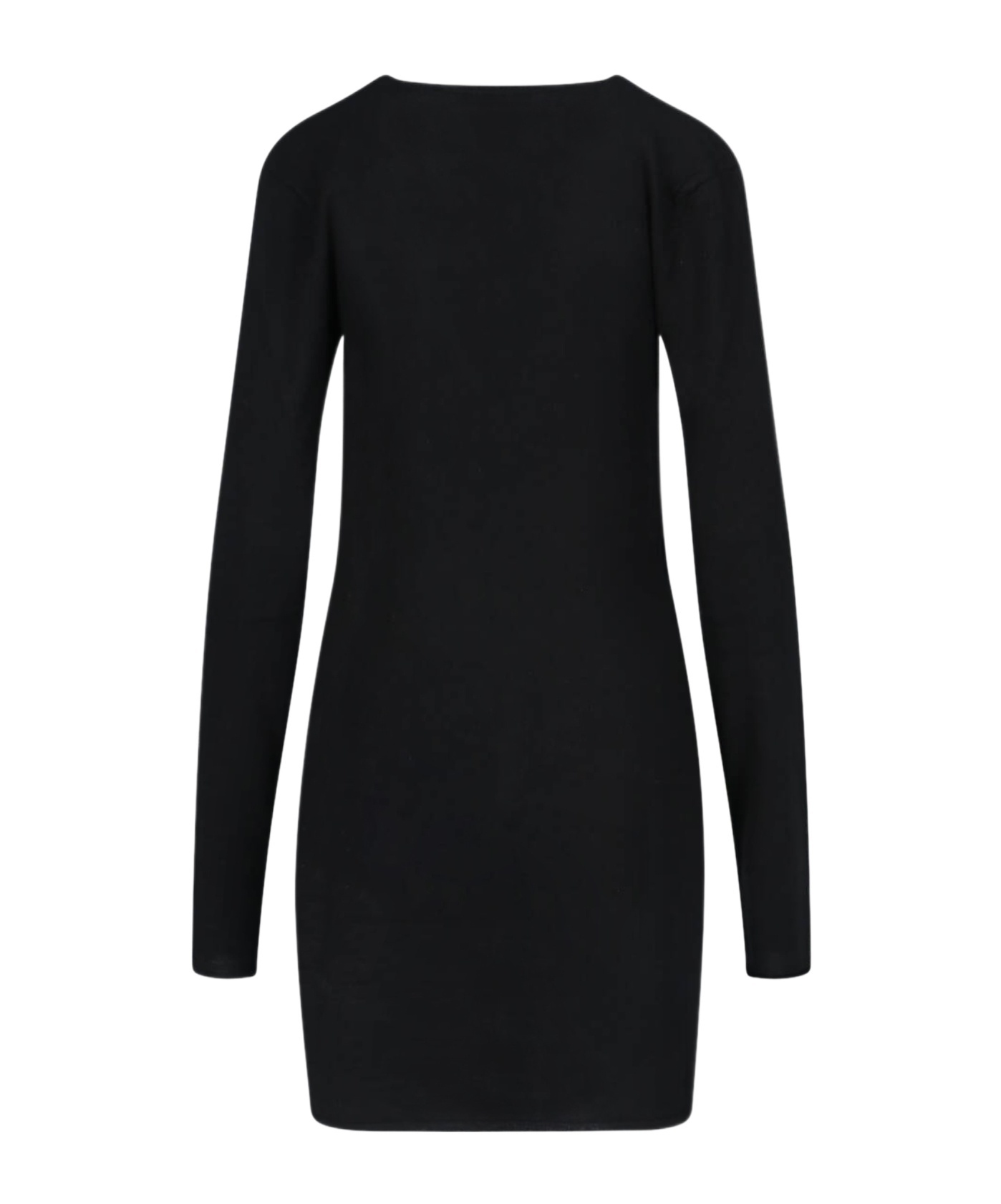 Attico Asymmetrical Dress In Black