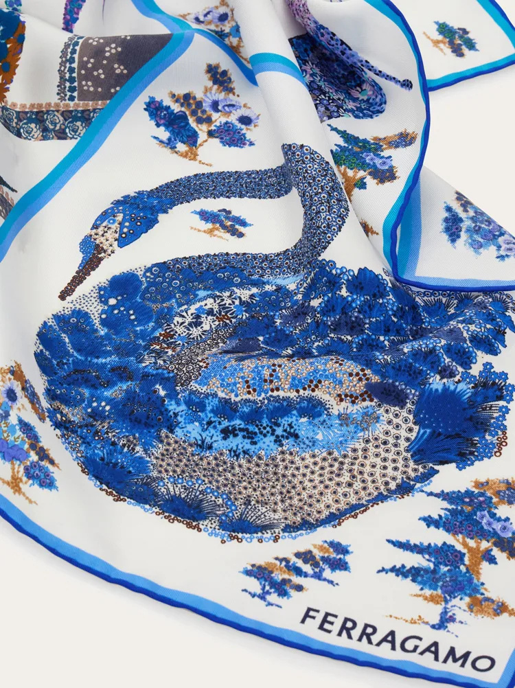 Ferragamo Seidenschal Mit Patchwork-print In Multi