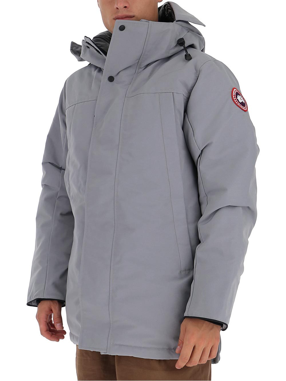 Canada Goose Padded Hooded Jacket In Gray