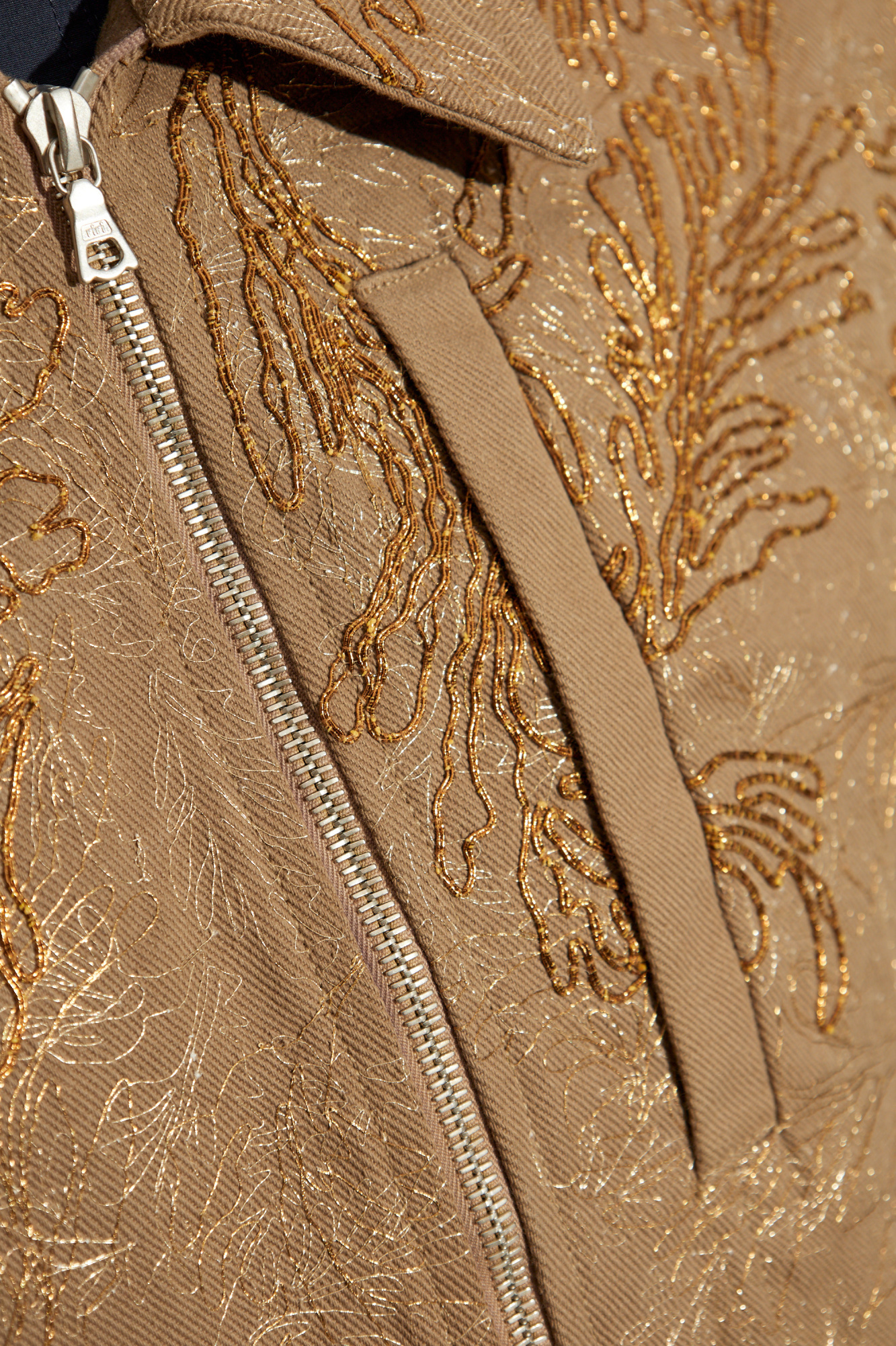 Dries Van Noten Long Sleeve Casual Jacket In Nude