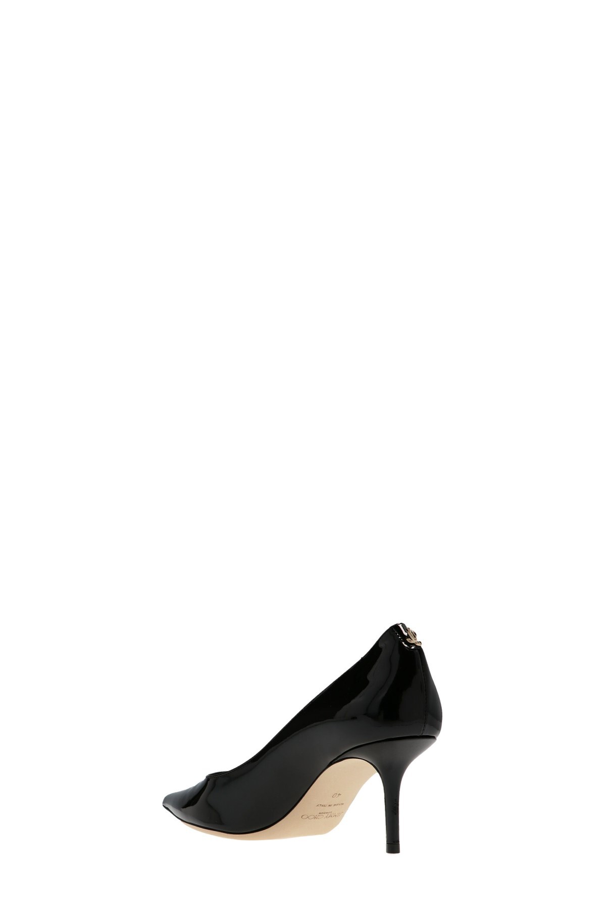 Jimmy Choo Logo Plaque Pumps In Black