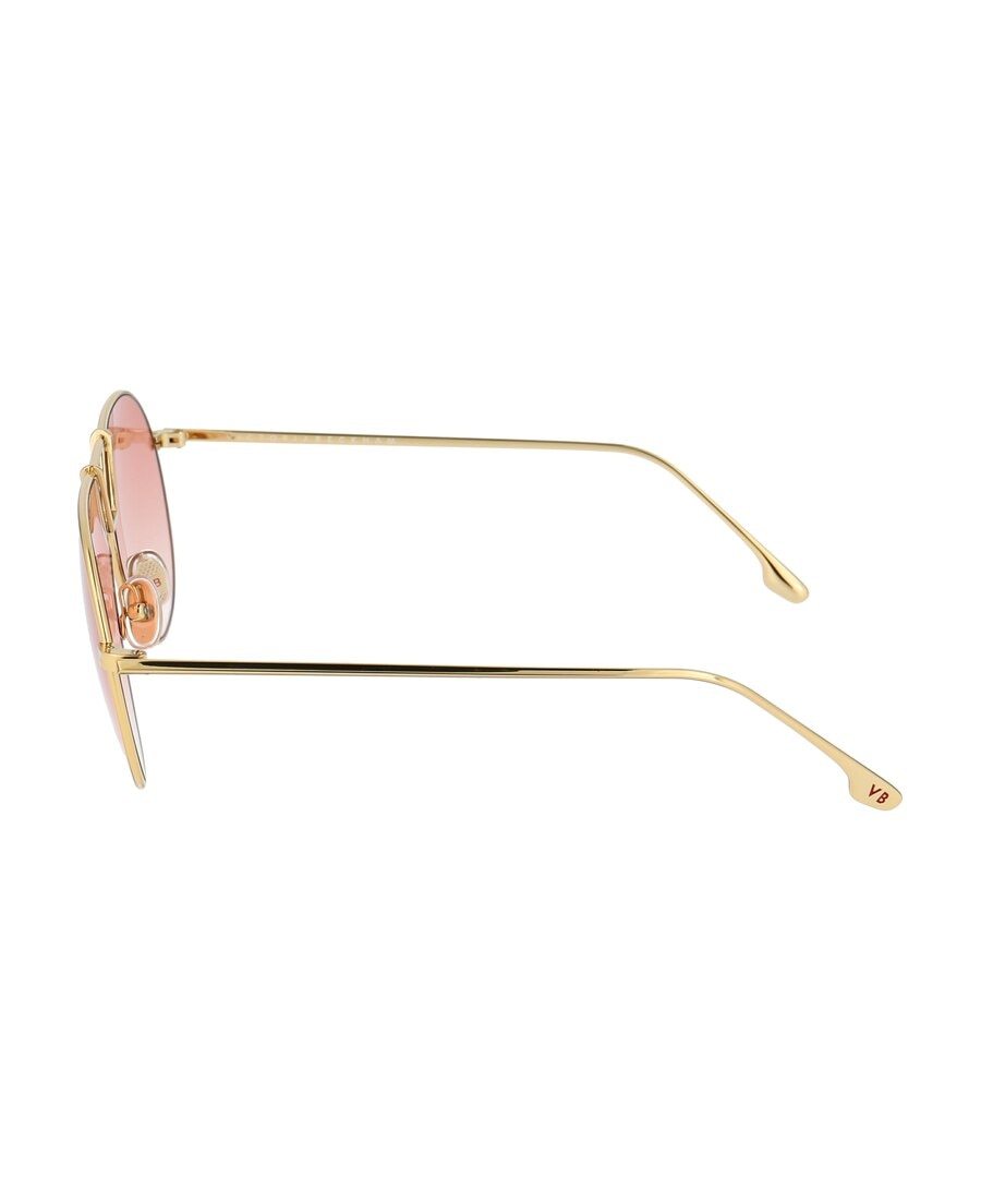 Victoria Beckham Aviator Frame Sunglasses In Pink