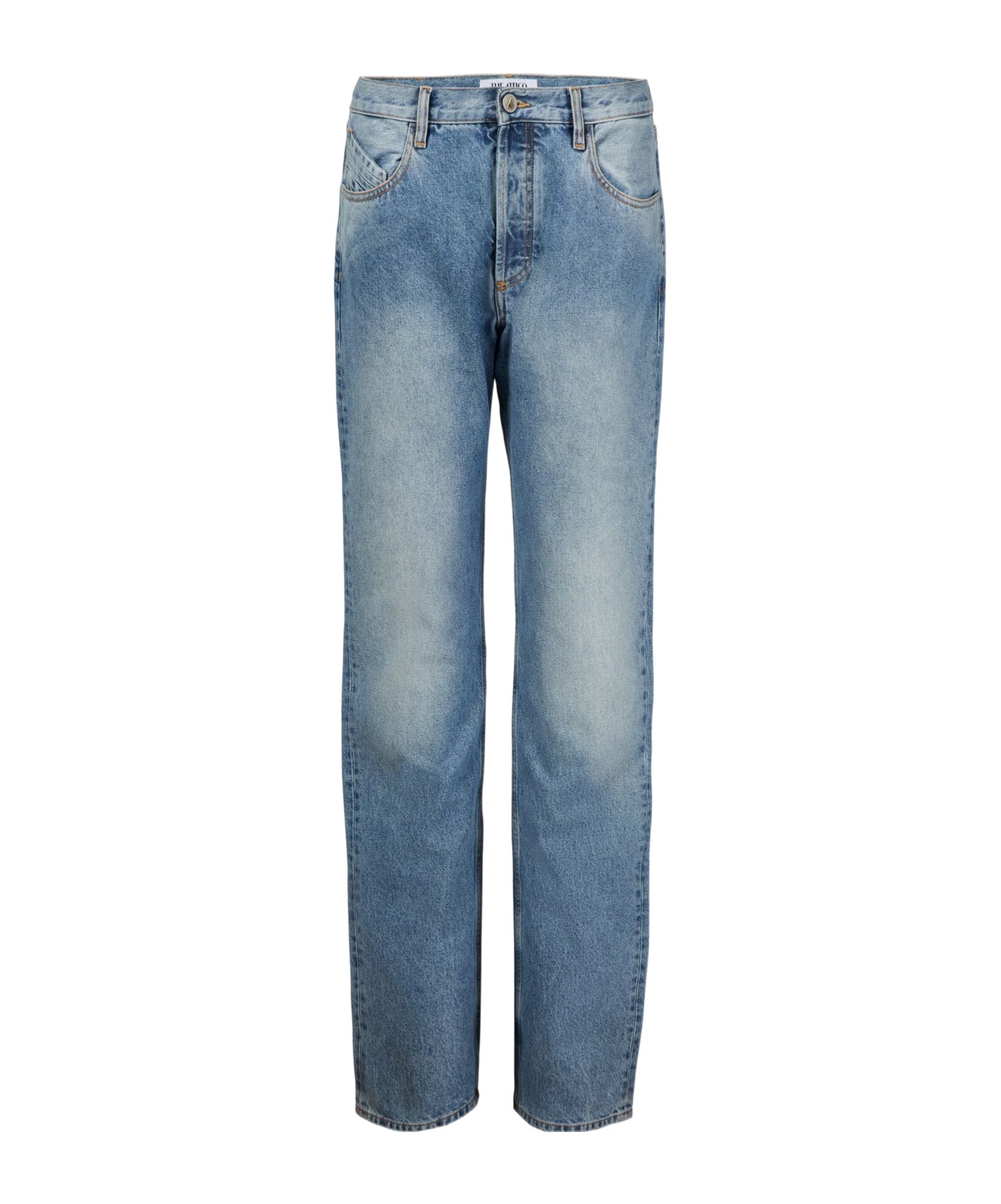 Attico Pantaloni Lunghi Straight Leg In Blue