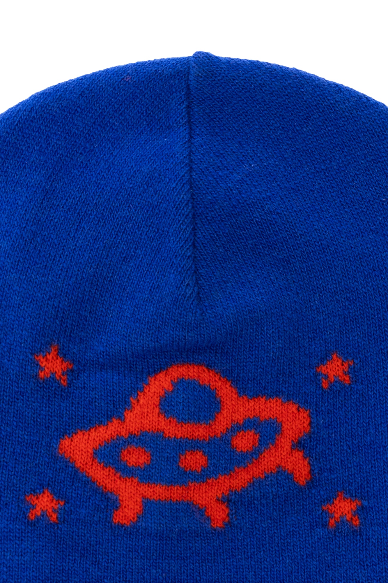 Gucci Intarsia-knit Wool Beanie In Blue