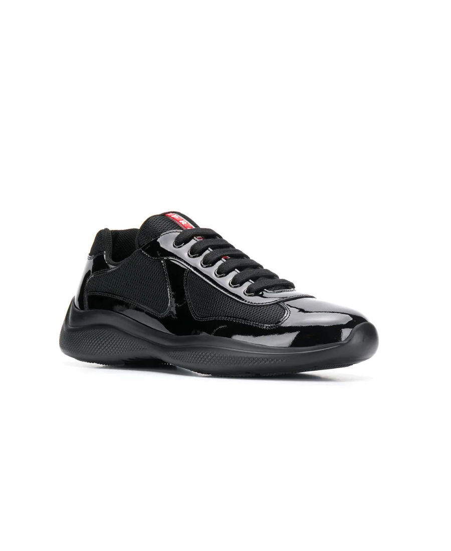 Prada Americas Cup Low-top Sneakers In Black