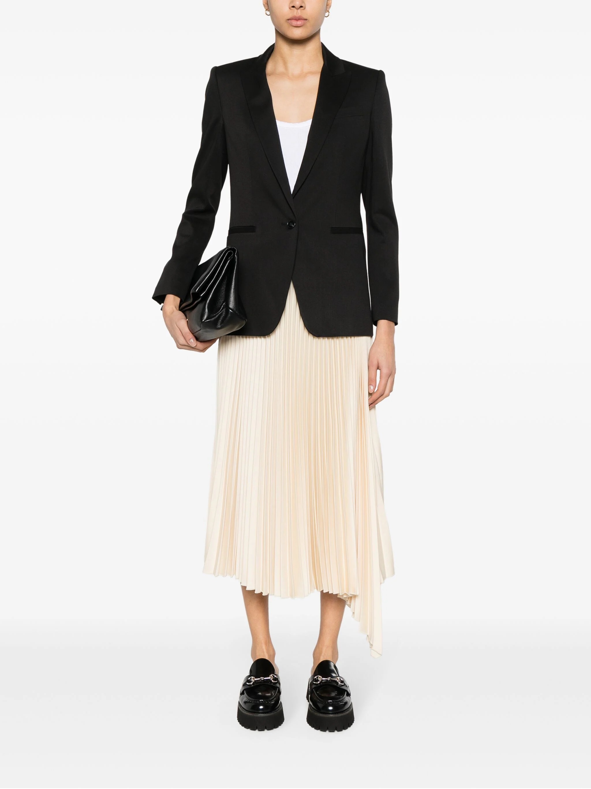 Shop Dondup Twill Cotton-blend Blazer In Black