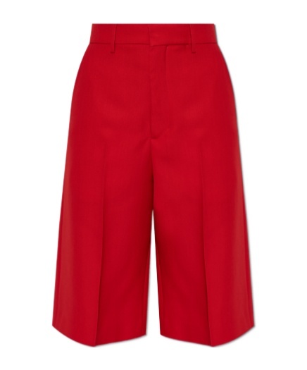 Ami Alexandre Mattiussi Ami Tailored Wide Bermuda Shorts In Red