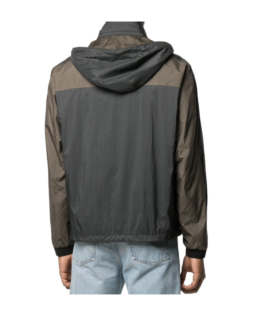 Shop Zegna Contrast-panel Hooded Jacket In Black