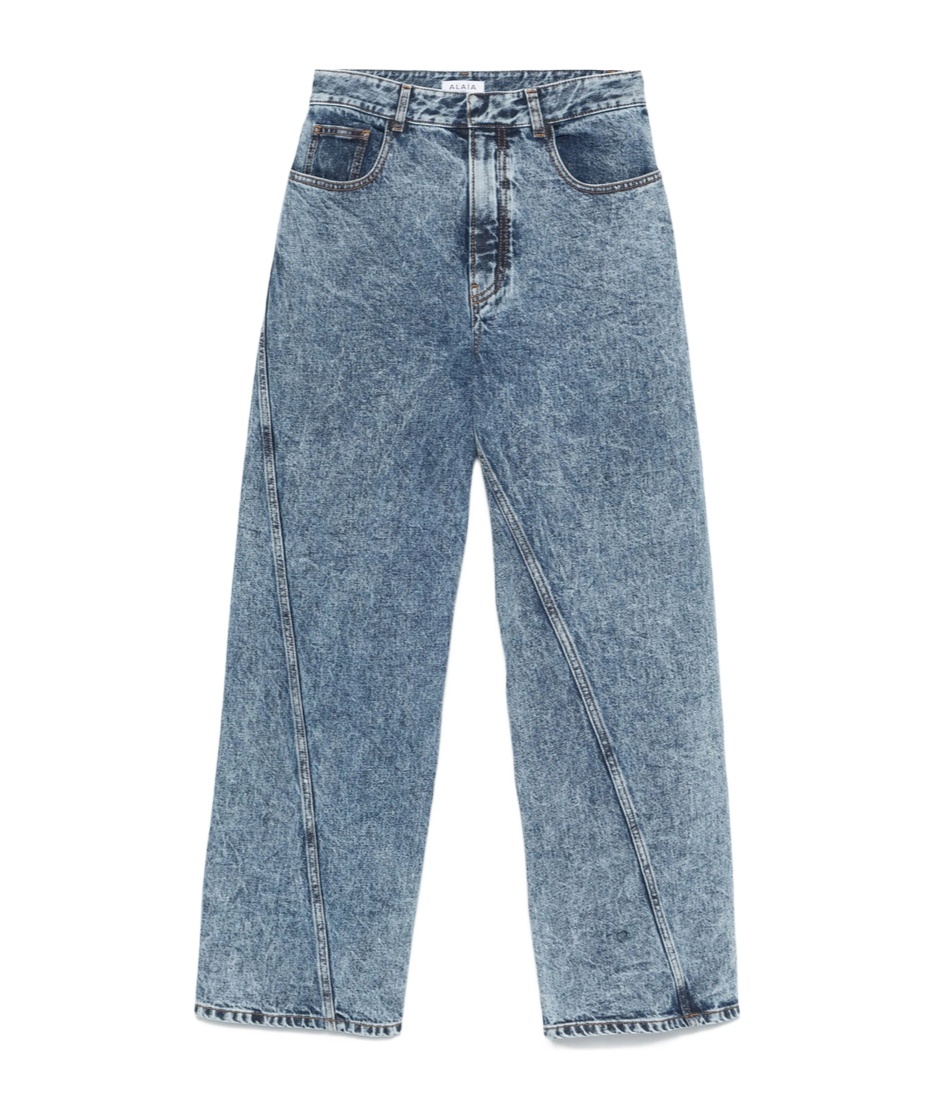 Alaïa Belt-loop Jeans In Blue
