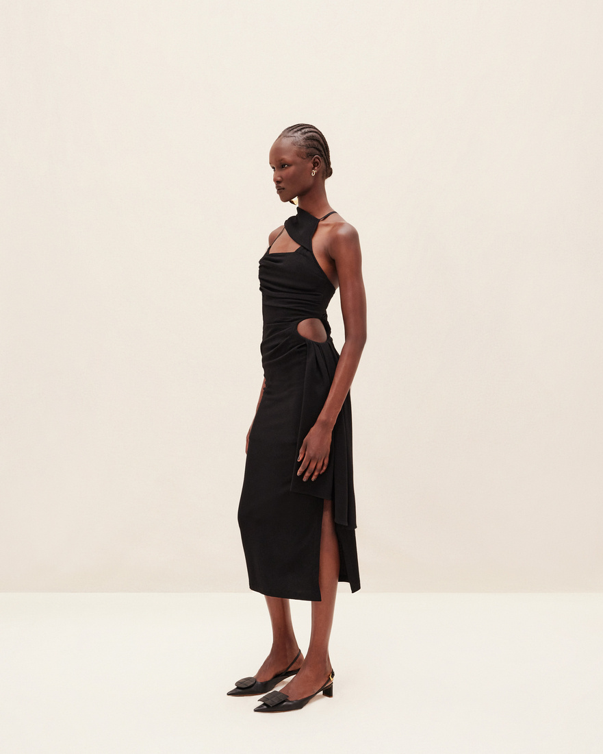 Jacquemus La Robe Abanada In Black